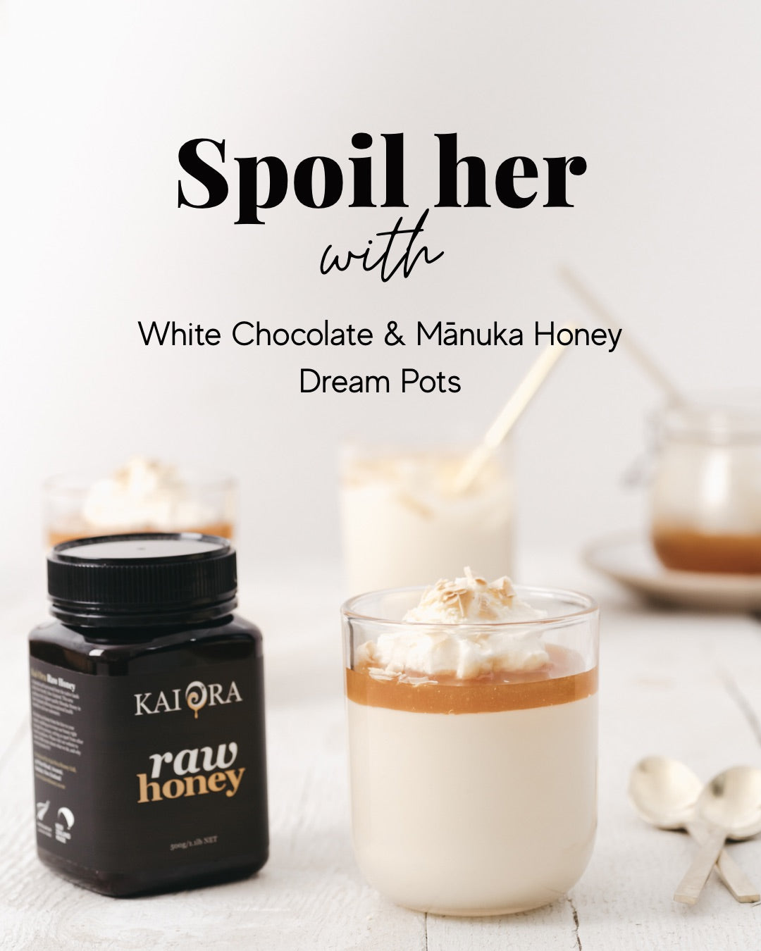 White Chocolate & Mānuka Honey Dream Pots 🍯🍫✨