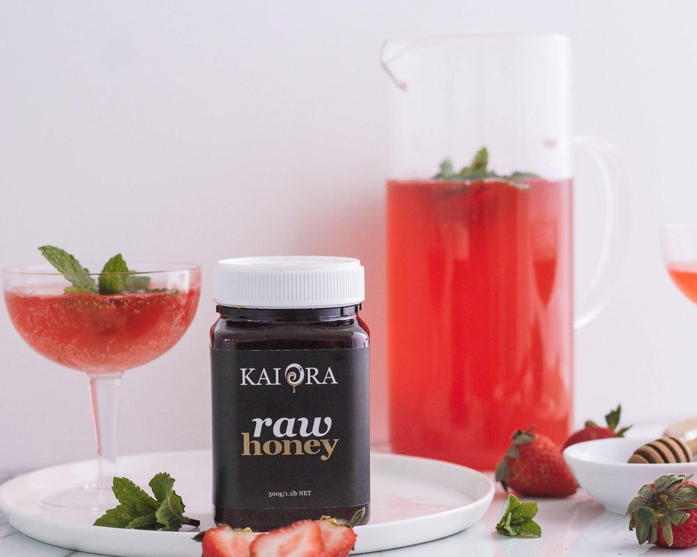 Kai Ora Strawberry, Honey & Lime Spritzer. - Kai Ora Honey Limited, New Zealand