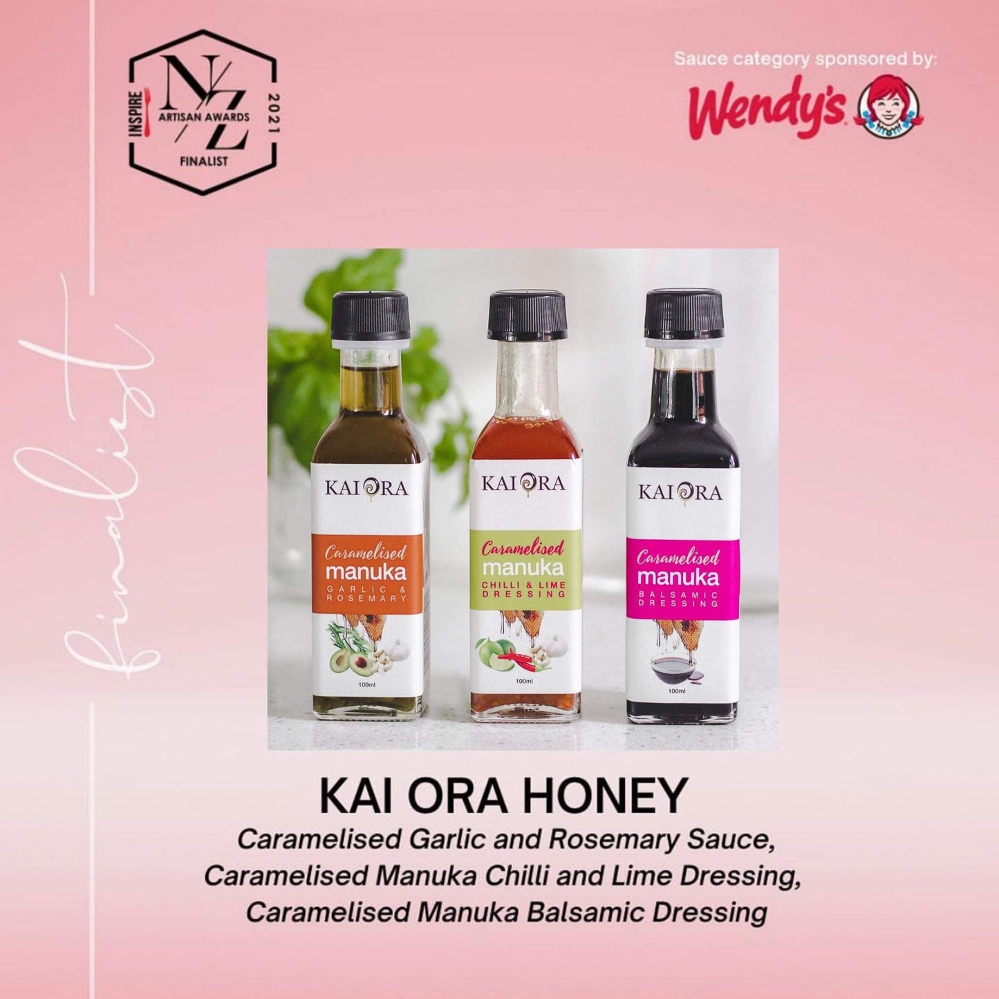 Kai Ora Honey Sauces Announced as a Finalist in the 2021 NZ Artisan Awards - Kai Ora Honey Limited, New Zealand