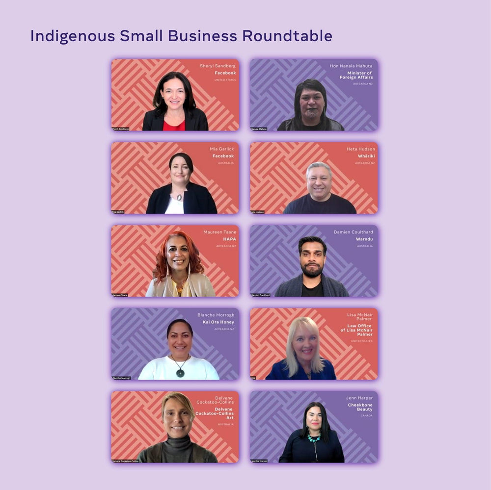 Kai Ora Honey & Sheryl Sandberg, COO of Facebook at the Indigenouse Small Business Roundtable - Kai Ora Honey Limited, New Zealand