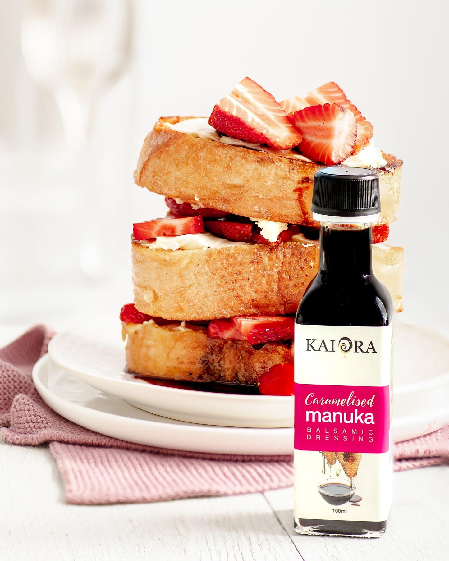 French Toast with Balsamic Strawberries - Kai Ora Honey Limited, New Zealand