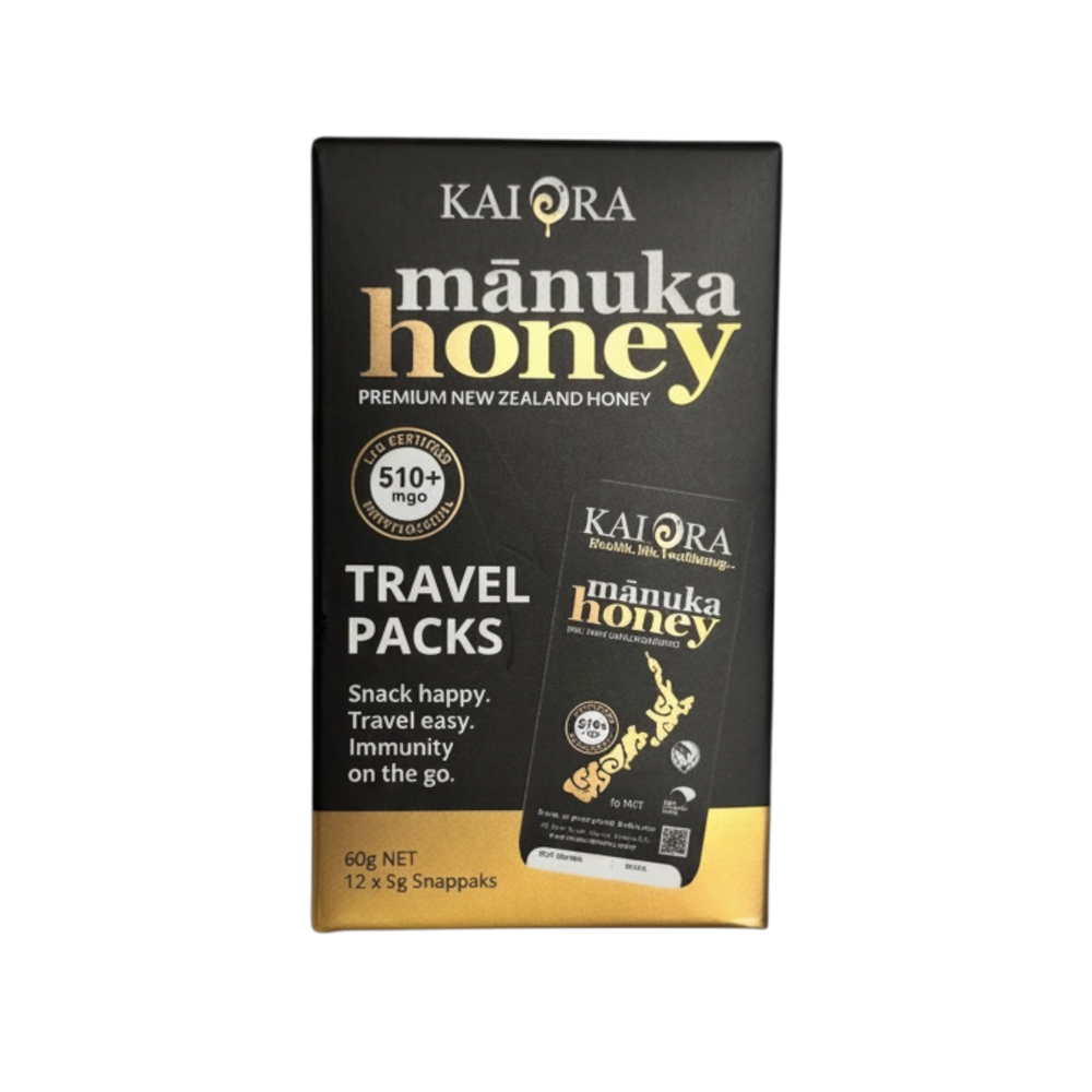 MGO 510+ Mānuka Honey TRAVEL PACKS — 12 Snappaks (60g)